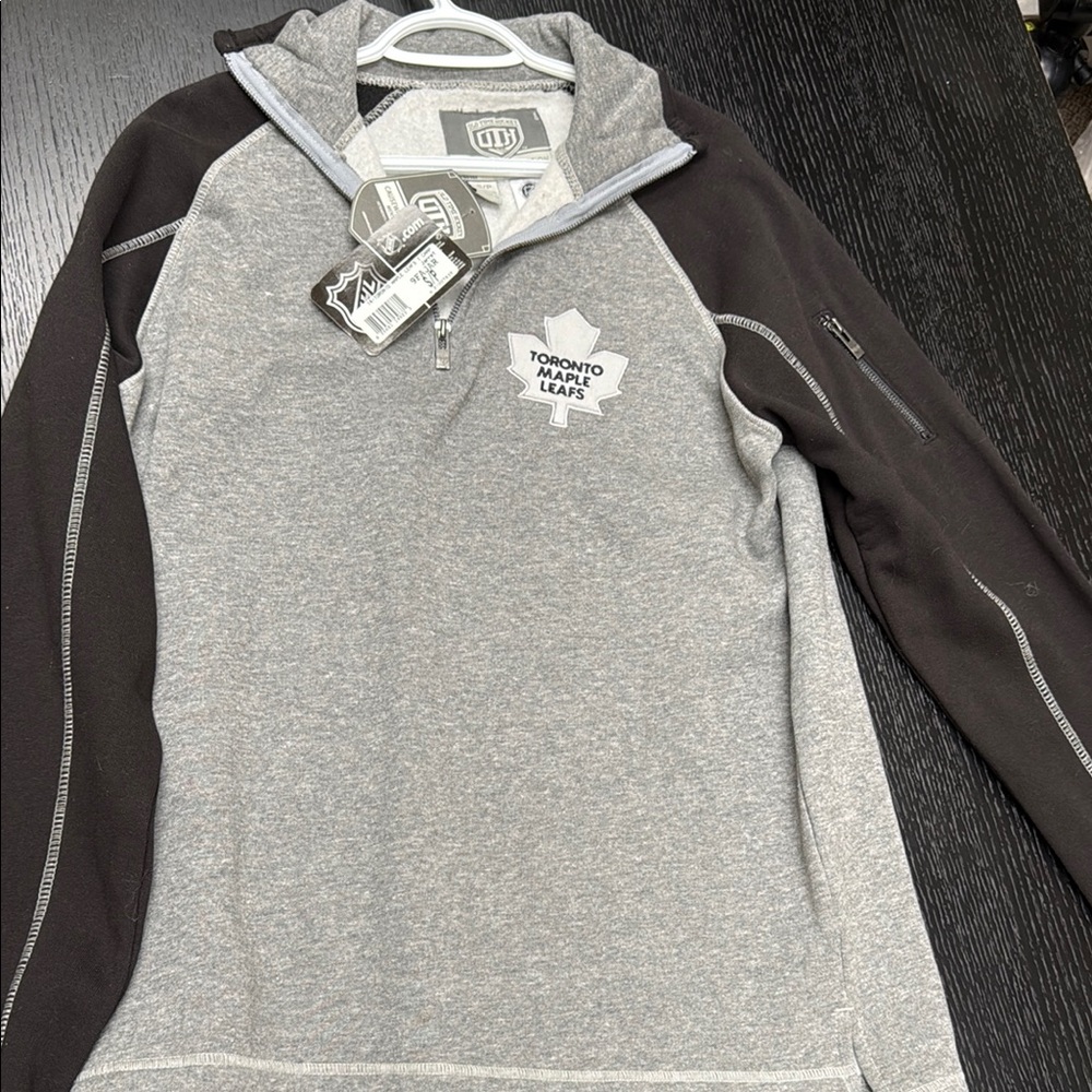 Toronto Maple Leafs Gray and Black Pullover